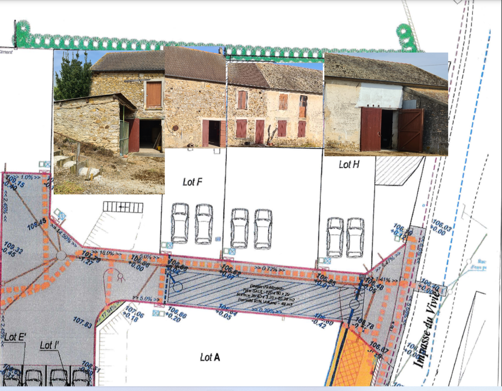ORGERUS 2 KMS Grange à rénover ISSUE DE LA DIVISION D'UN CORPS DE FERME